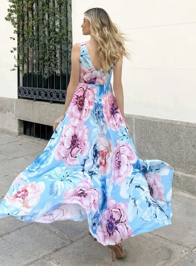 Vestido Bella Elástico Estampado