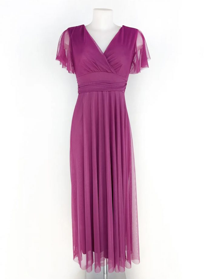 Vestido Tul Basic Mangas