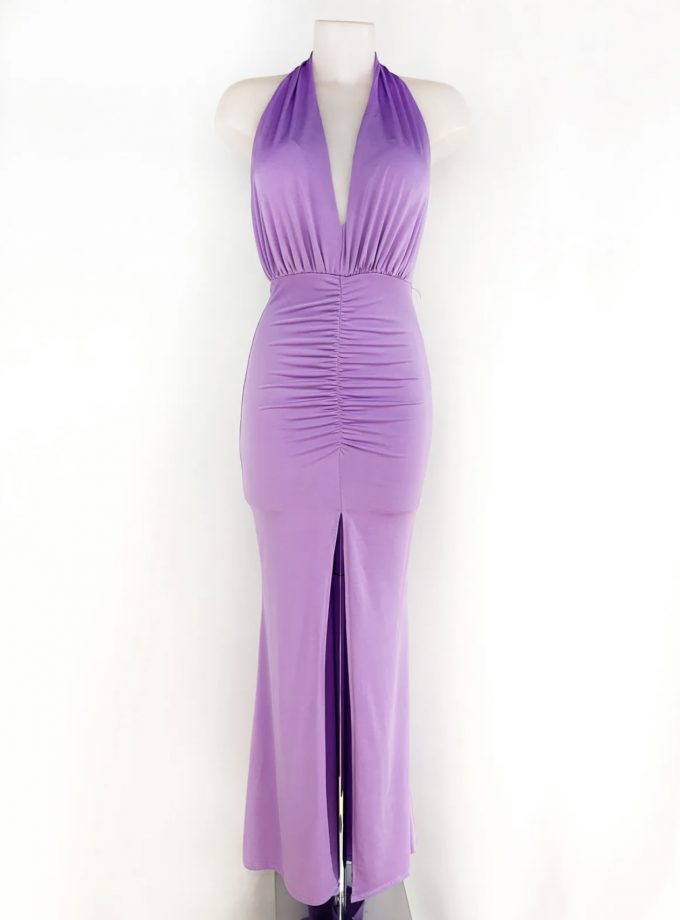 Vestido Sirena Frunce Frontal