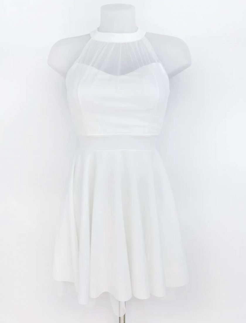 Vestido Halter Vuelo Tul Novia - Imagen 3