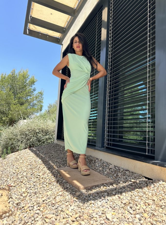 Vestido Drapeado Cintura