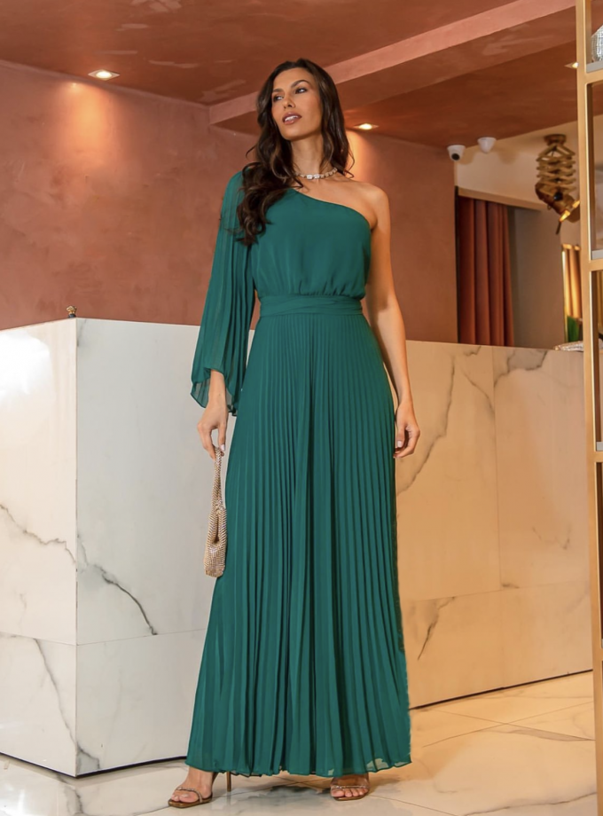 Vestido Ángel Tablas Asimétrico