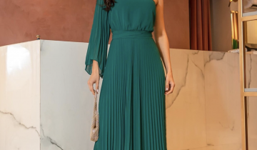Vestido Ángel Tablas Asimétrico