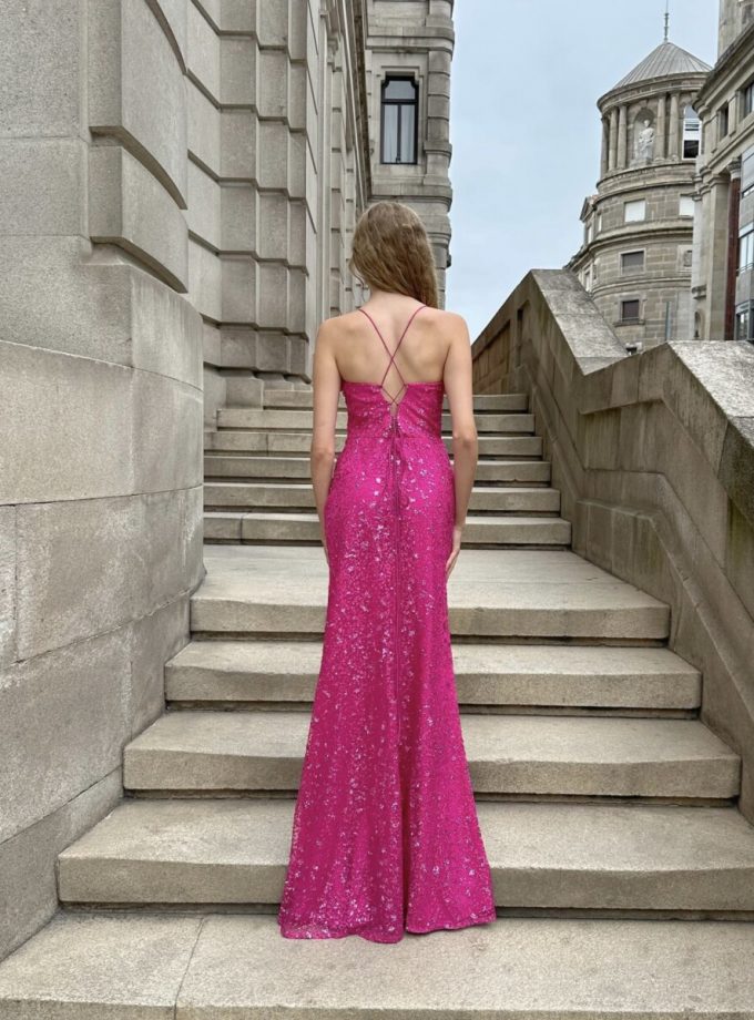 Vestido Brillo Varillas