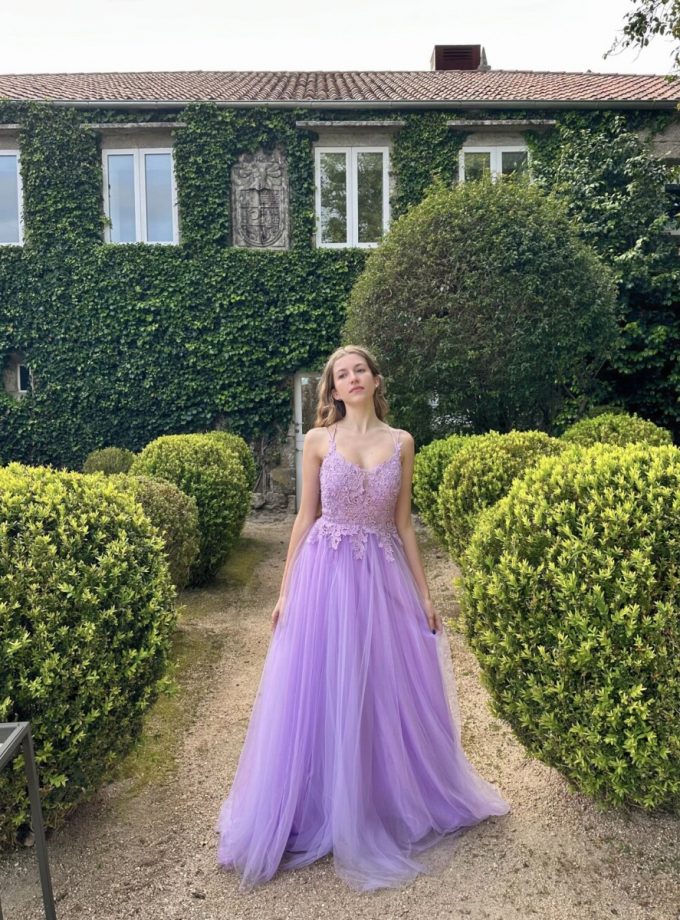 Vestido Tul Largo Abertura