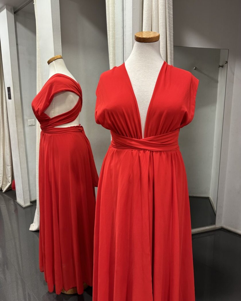 Vestido Multiposición Gasa Abertura