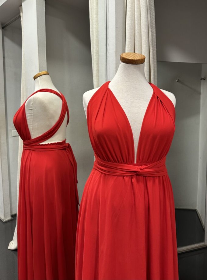 Vestido Multiposición Gasa Abertura