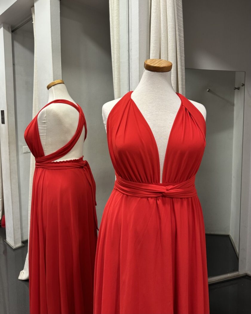 Vestido Multiposición Gasa Abertura