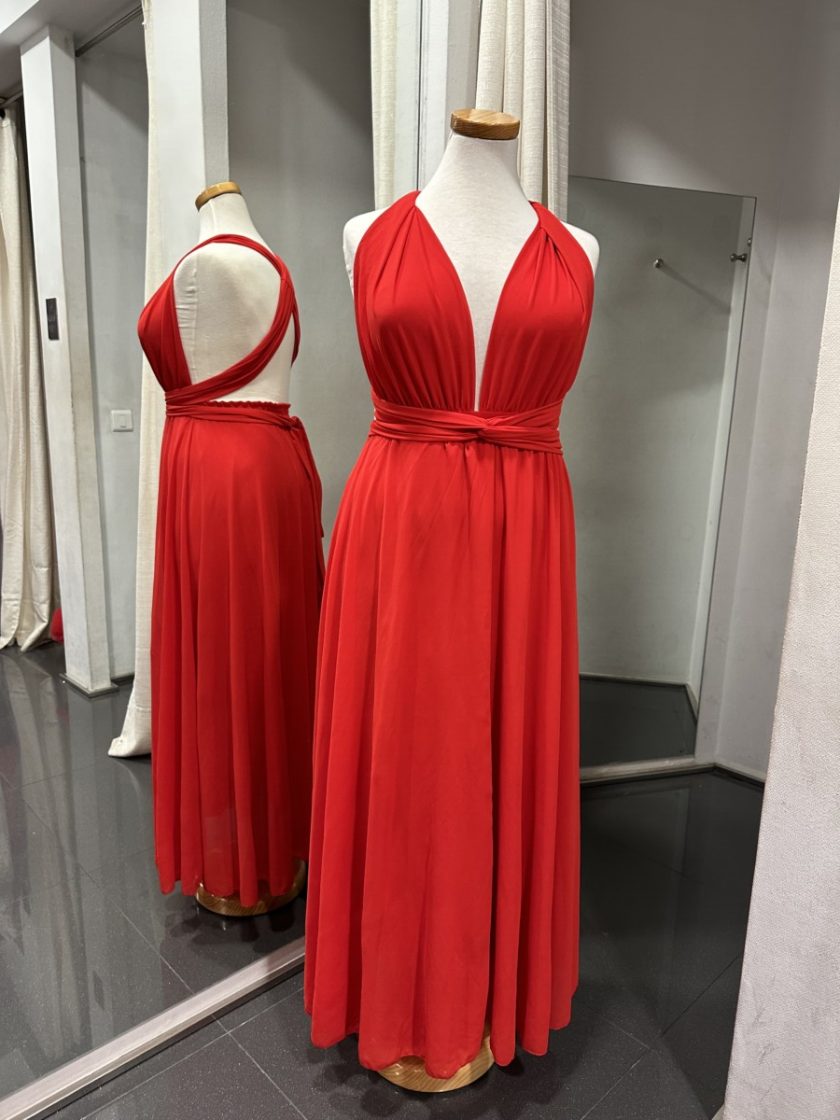 Vestido Multiposición Gasa Abertura
