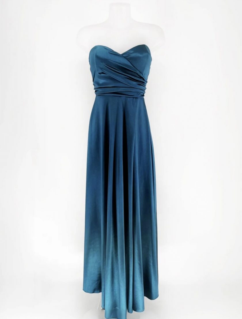 Vestido Seda Escote Corazón - Imagen 4