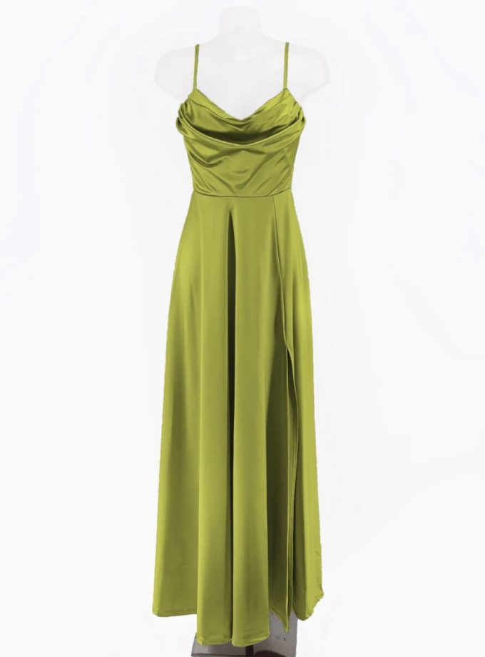 Vestido Seda Drapeado