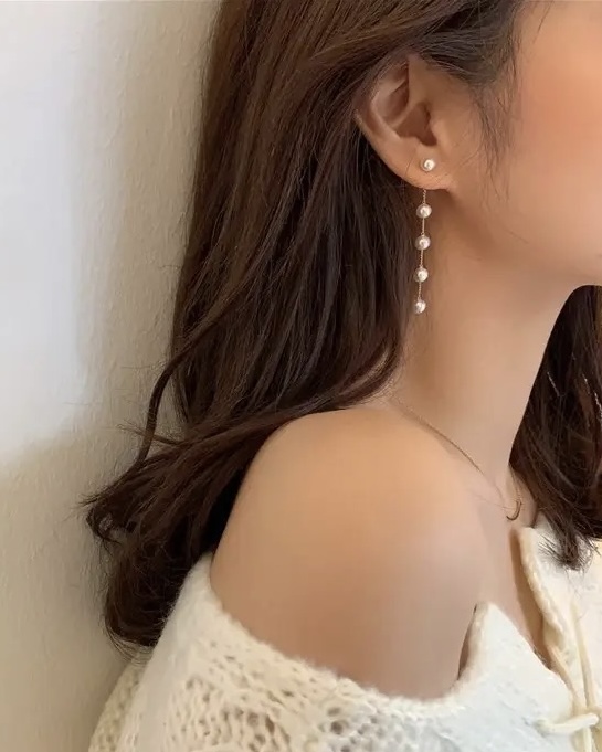 Pendientes Perlas Cadena