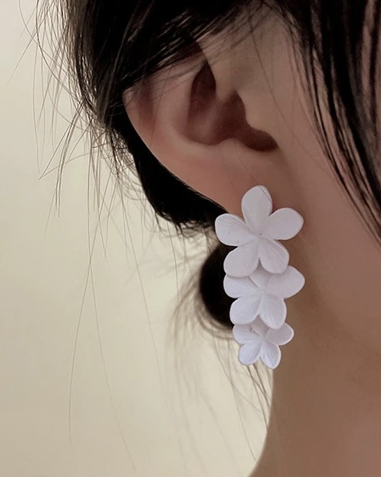Pendientes Flores Blancas