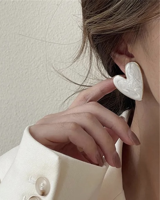 Pendientes Corazón Nacarado