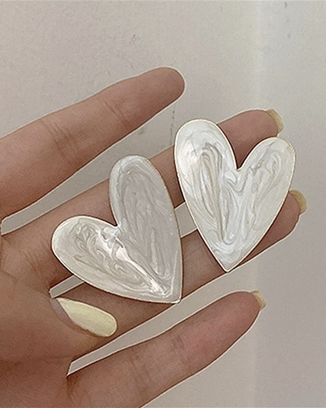 Pendientes Corazón Nacarado