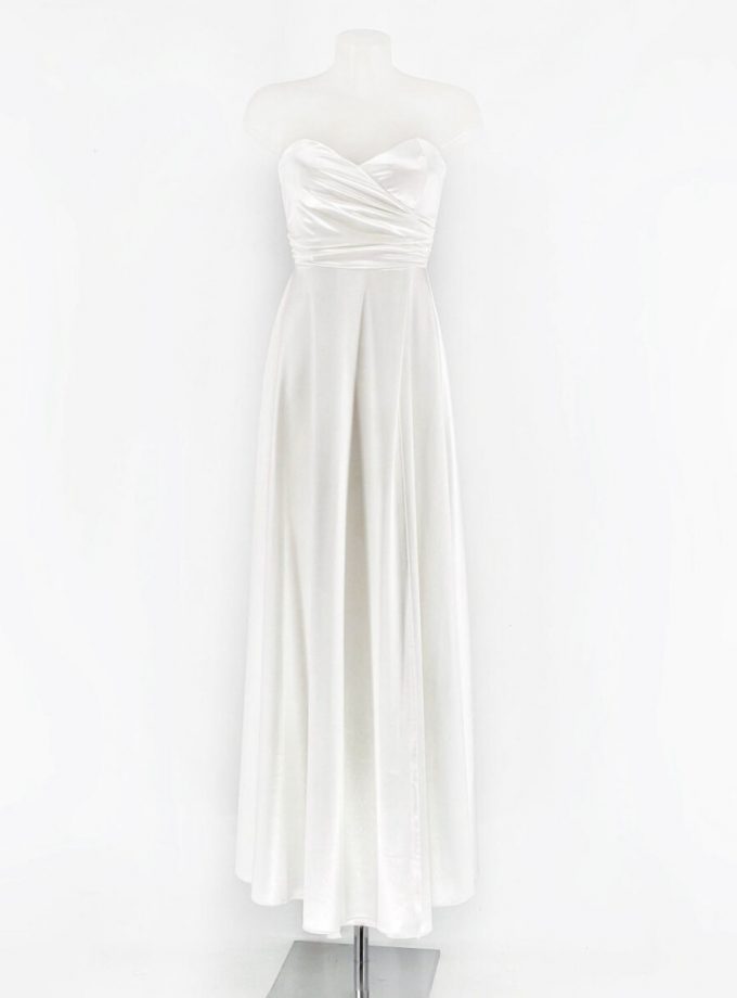 Vestido Seda Escote Corazón Novia