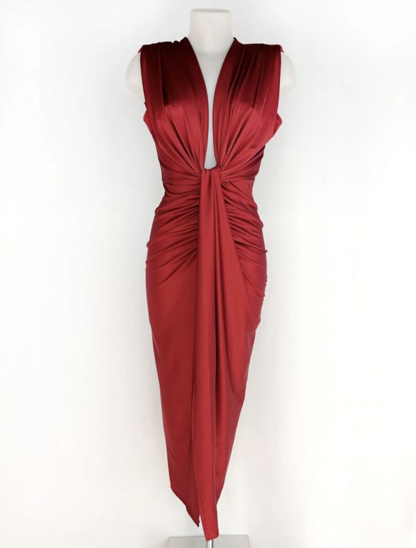 Vestido Seda Escote Nudo - Imagen 28