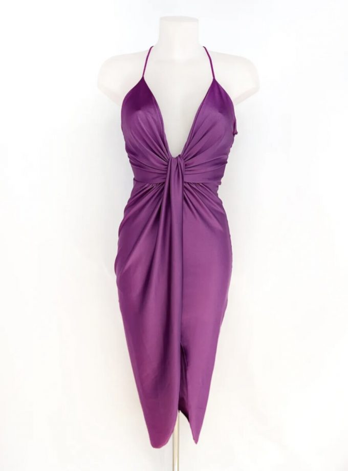 Vestido Nudo Tirantes Midi