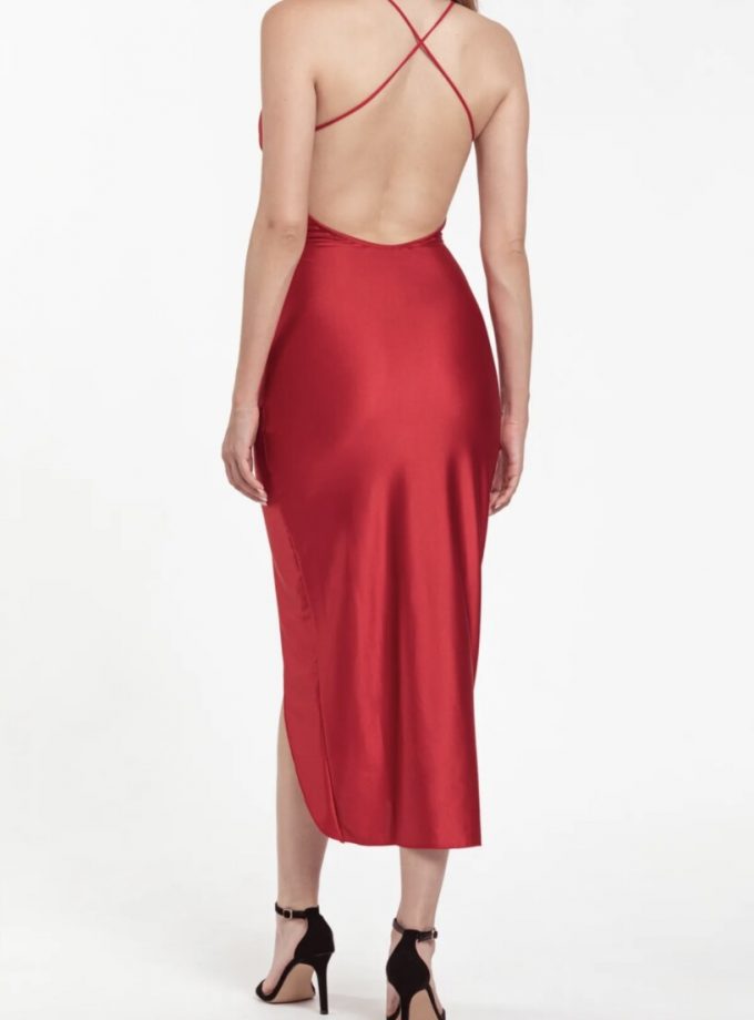 Vestido Nudo Tirantes Midi