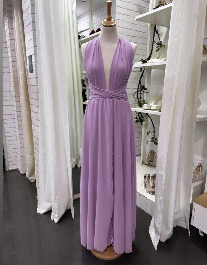 Vestido Multiposición Gasa Abertura