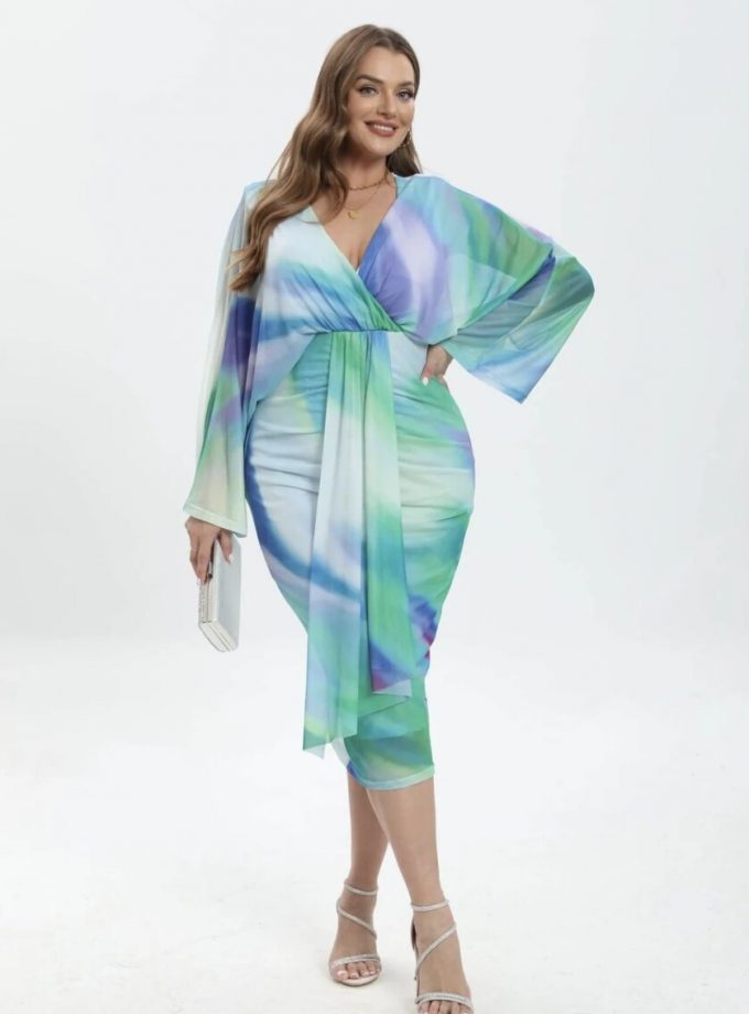 Vestido Estampado Curvy Midi