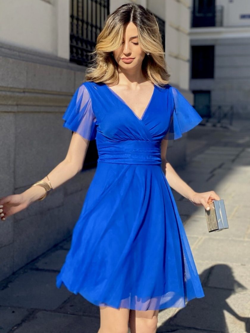 Vestido Tul Mangas Corto - Imagen 36