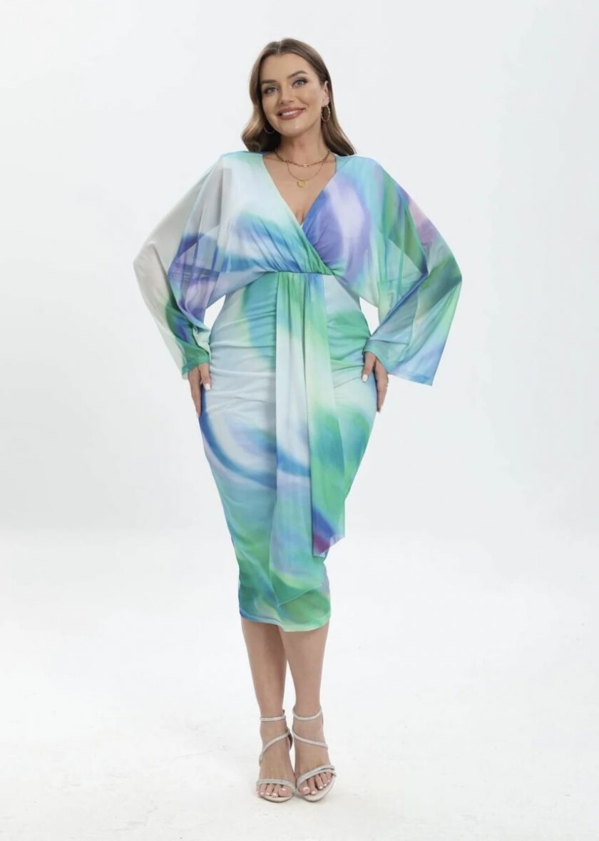 Vestido Estampado Curvy Midi - Imagen 4