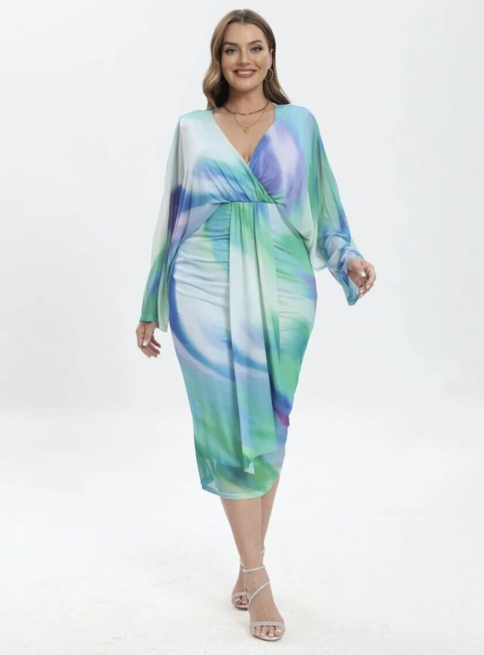 Vestido Estampado Curvy Midi