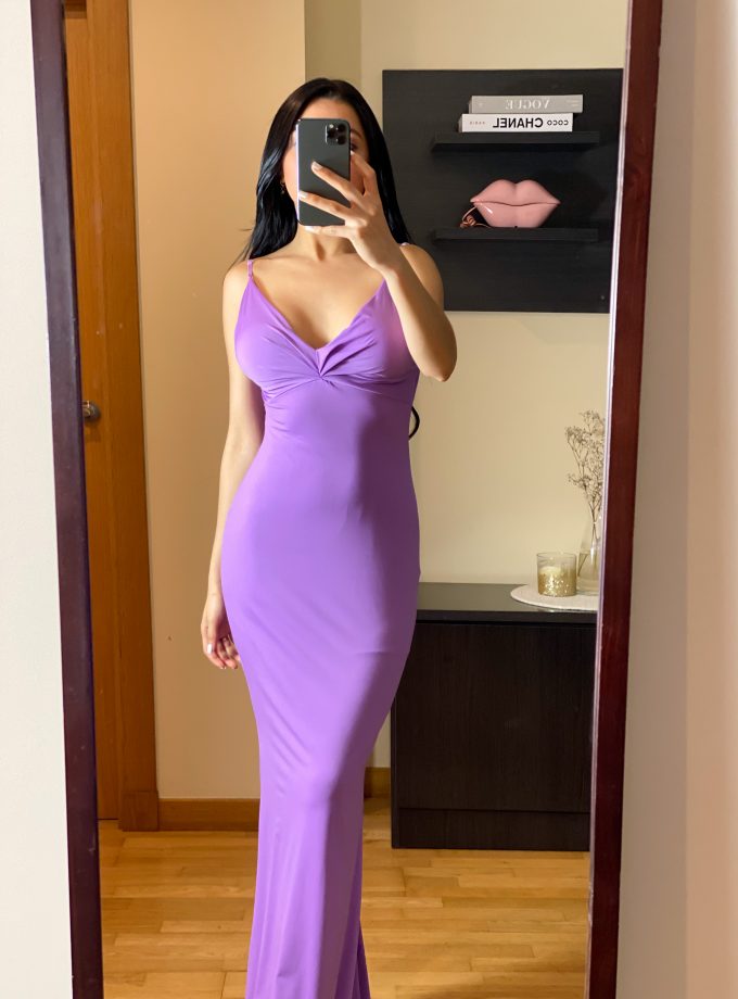 Vestido Sirena Espalda Frunce