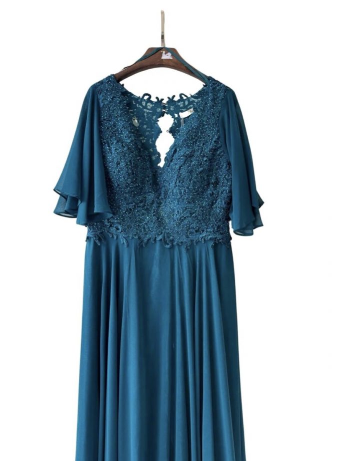 Vestido Encaje Espalda Mangas Curvy