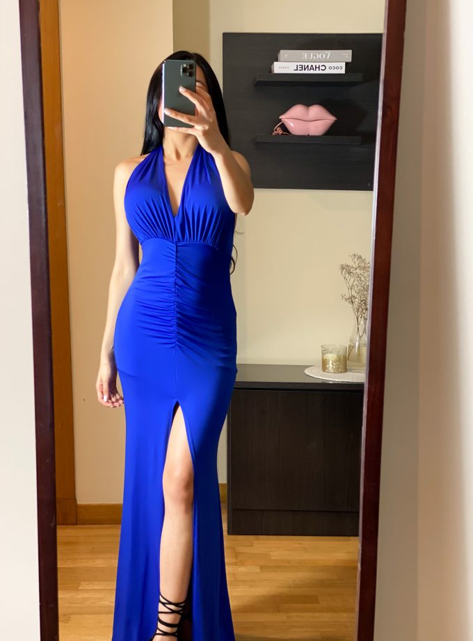 Vestido Sirena Frunce Frontal