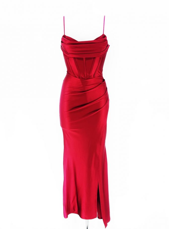 Vestido Seda Varillas