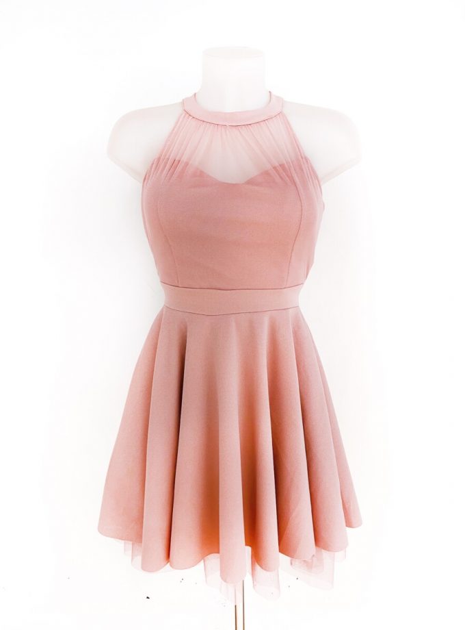 Vestido Halter Vuelo Tul