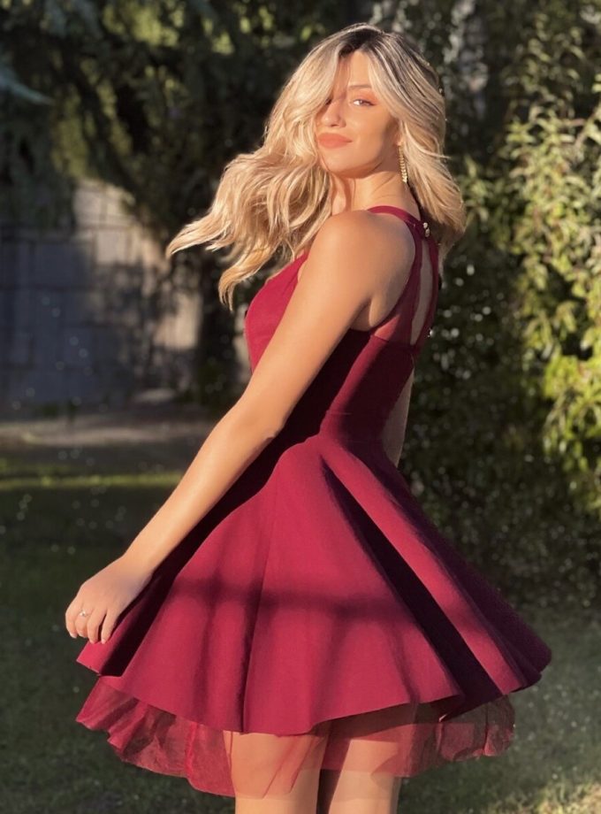 Vestido Halter Vuelo Tul