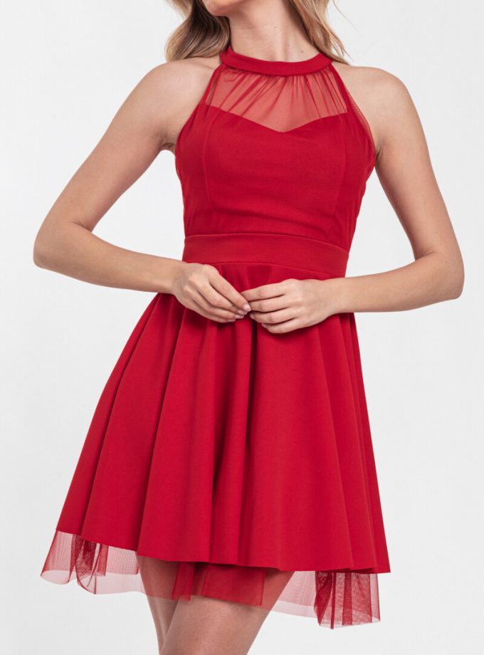 Vestido Halter Vuelo Tul