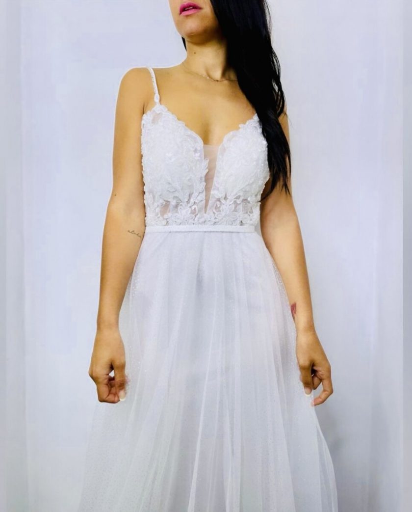 Vestido Princesa Encaje Novia - Imagen 3