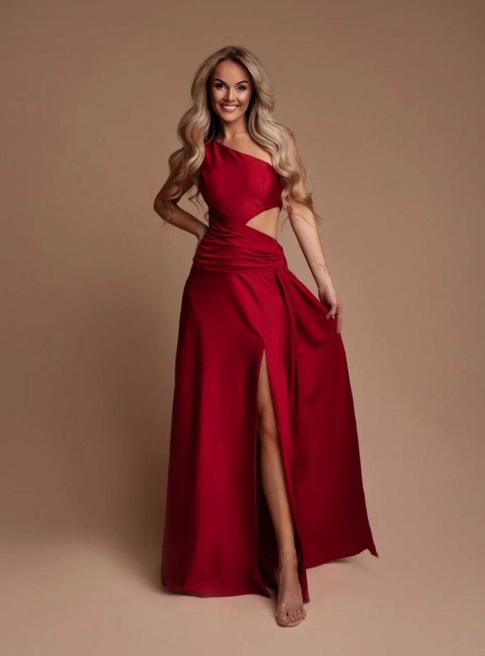 Vestido Asimétrico Abertura Lazada