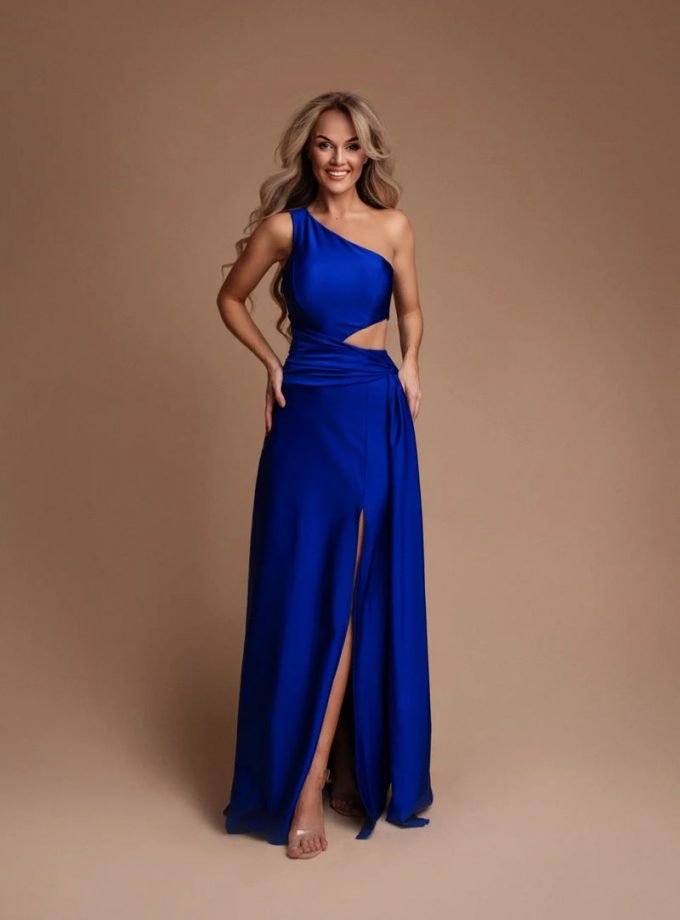 Vestido Asimétrico Abertura Lazada