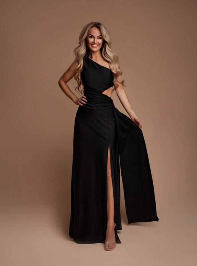 Vestido Asimétrico Abertura Lazada