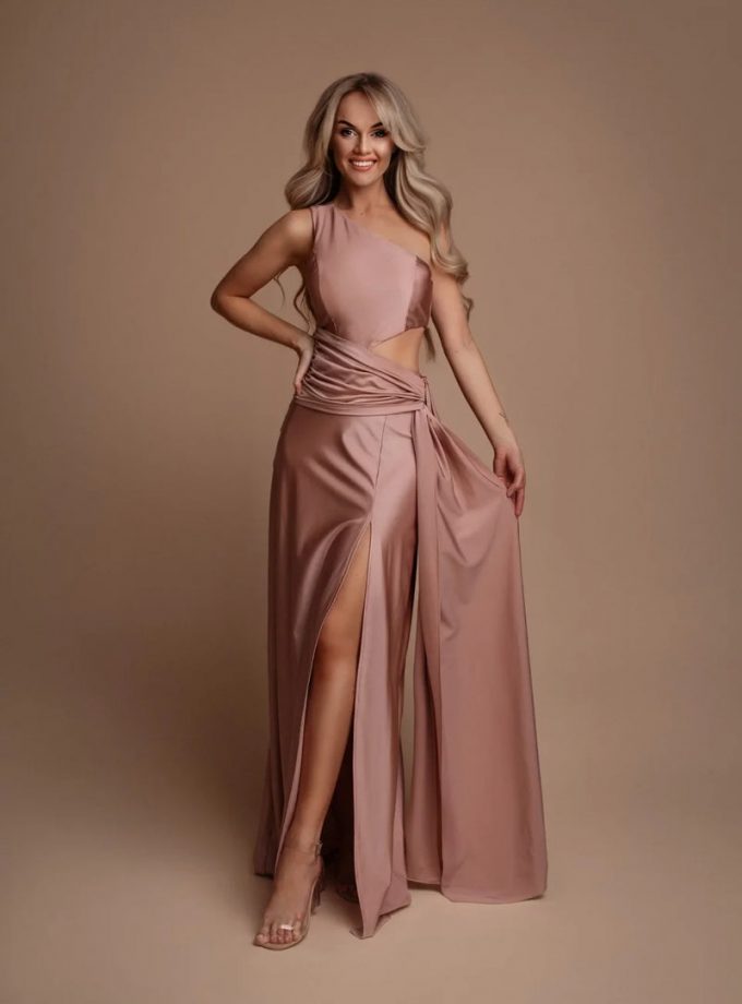 Vestido Asimétrico Abertura Lazada