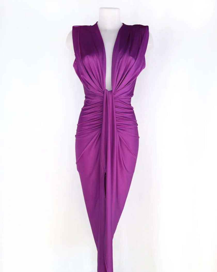 Vestido Seda Escote Nudo - Imagen 24