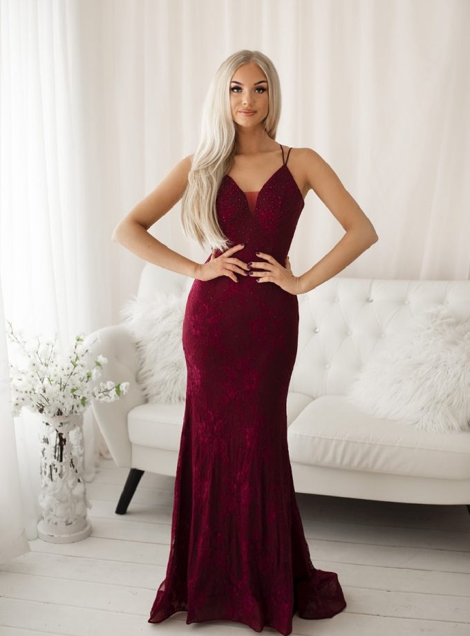 Vestido Sirena Espalda Cruzada