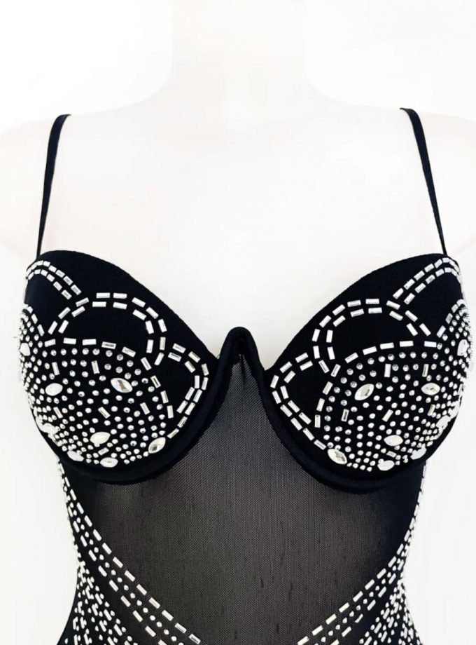 Vestido New York Sirena Brillos Cazuelas