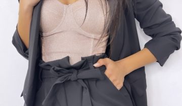 Traje Paris Manga Fruncida