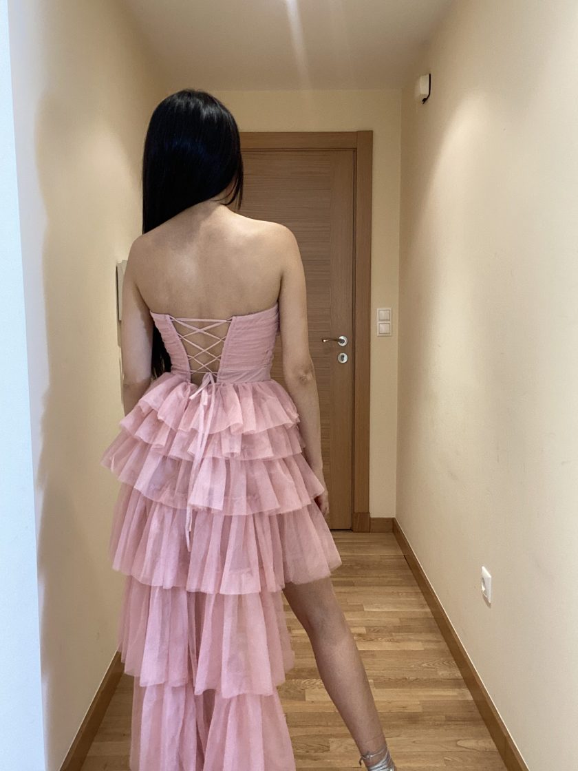 Vestido Tul Volantes Asimétrico - Imagen 10