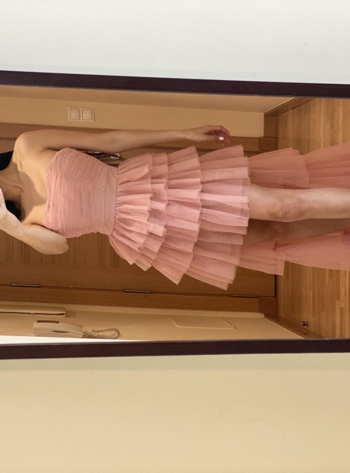 Vestido Tul Volantes Asimétrico