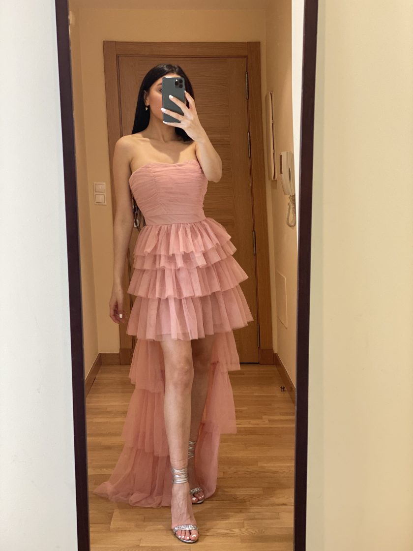 Vestido Tul Volantes Asimétrico - Imagen 20