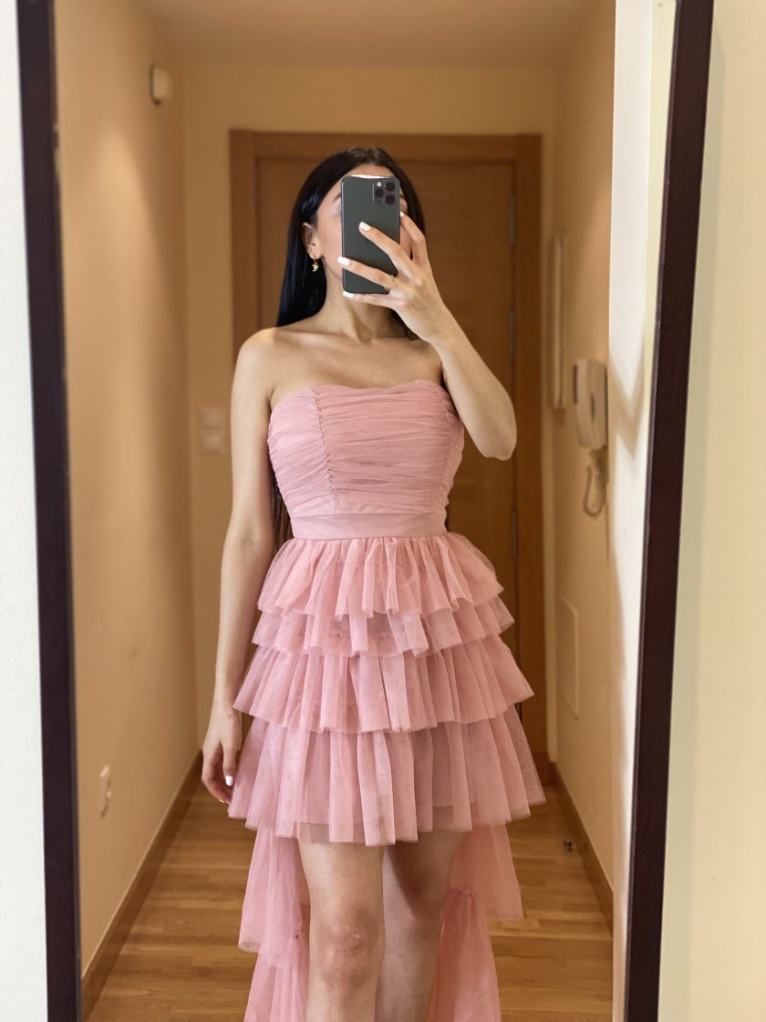 Vestido Tul Volantes Asimétrico - Imagen 12