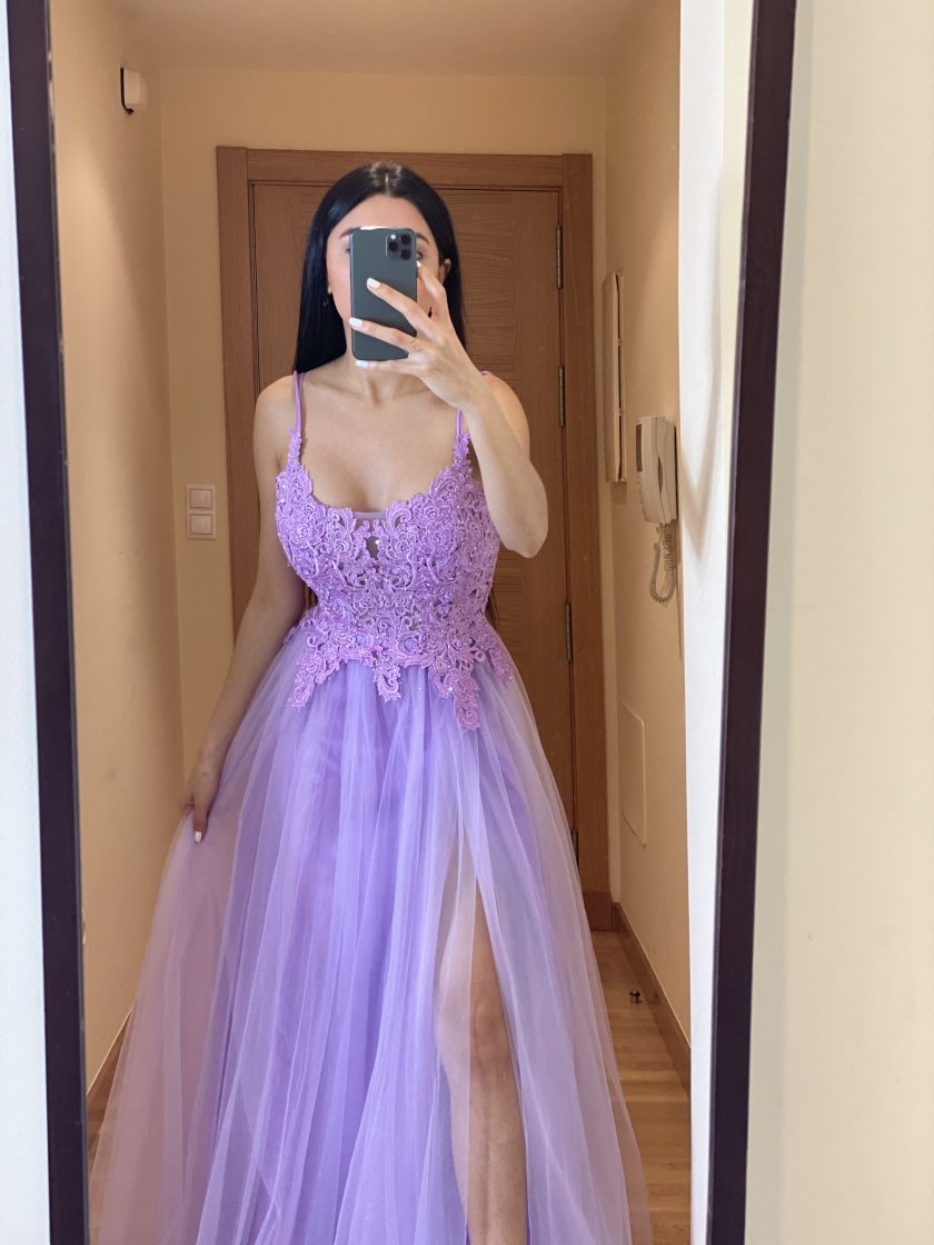 Vestido Tul Largo Abertura - Imagen 45