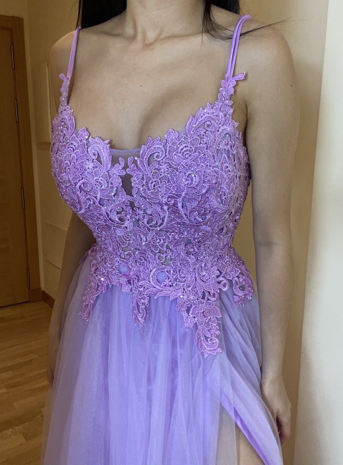 Vestido Tul Largo Abertura